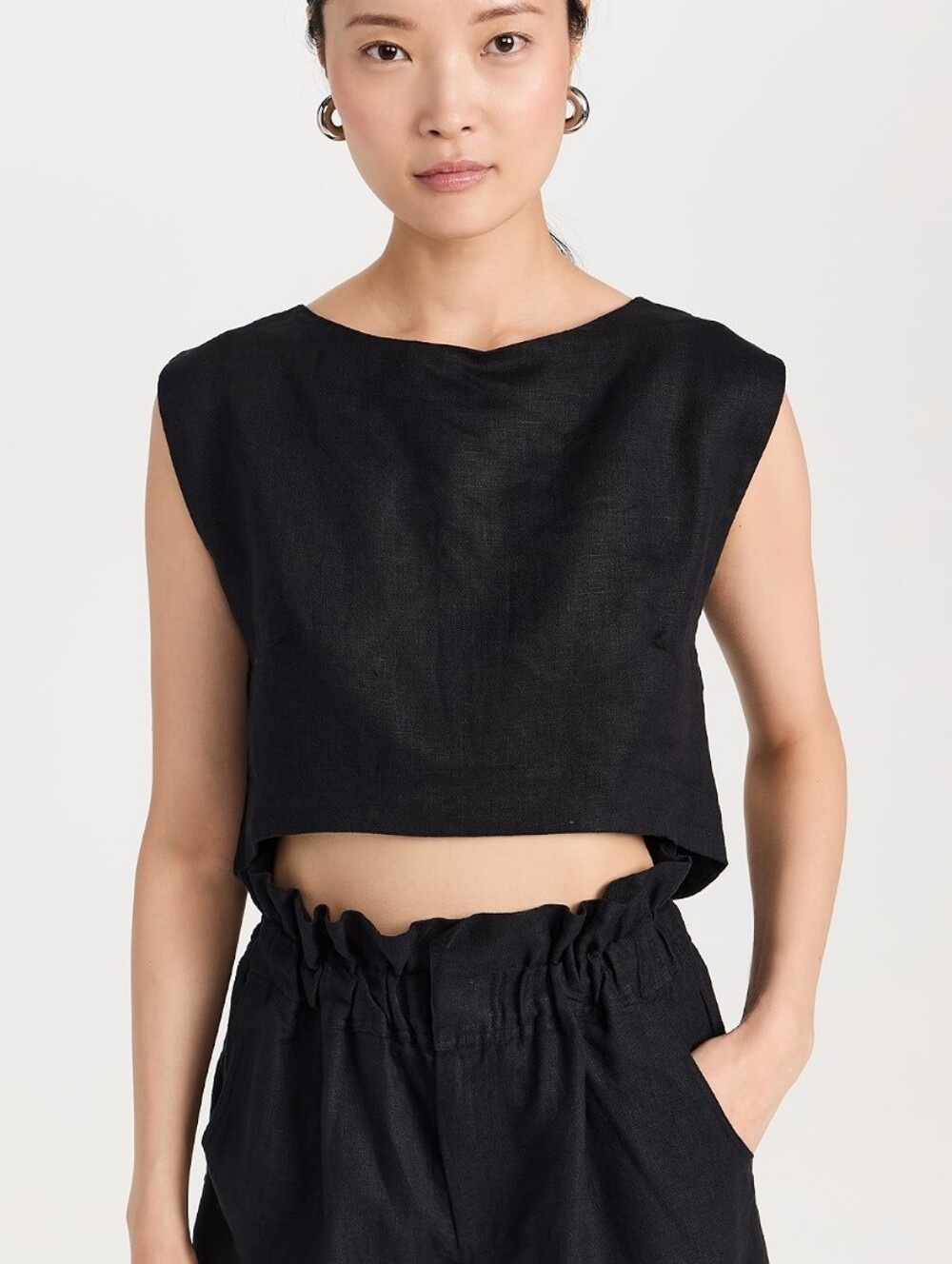Posse Linen Crop Top Size Medium